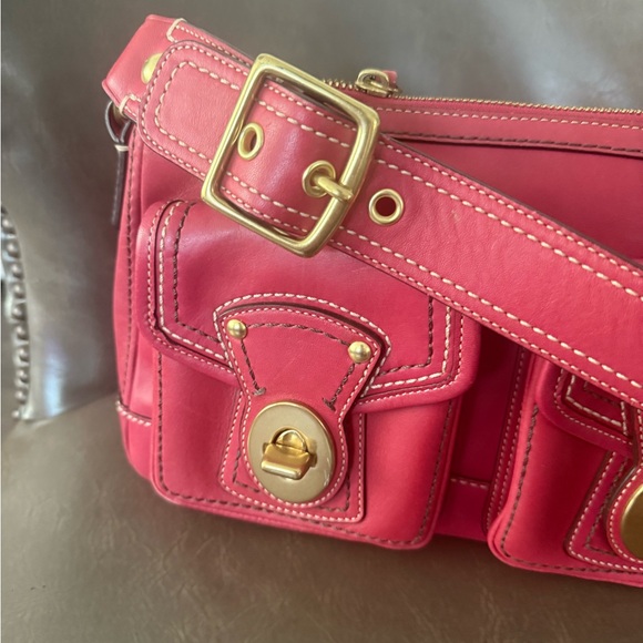Coach Pink Crossbody Bag with Gold Accents - Picture 2 of 7